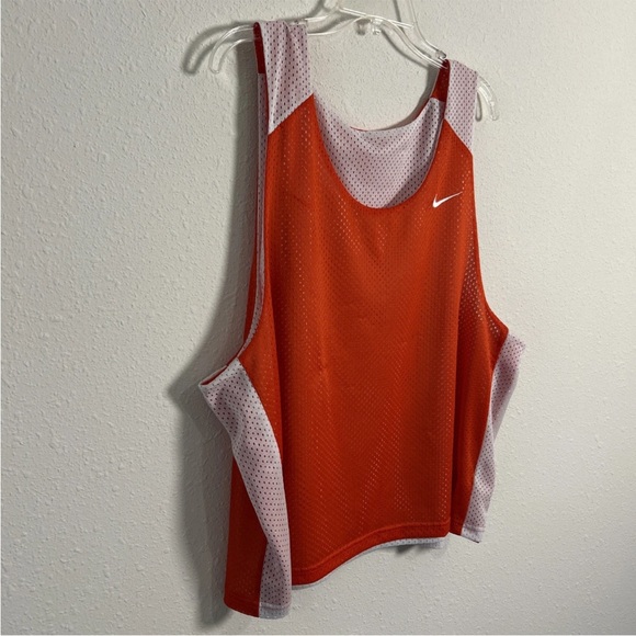 Nike Reversible Orange/White Mesh Dri-Fit Practice Jersey Men’s Lg Basketball - Picture 5 of 14
